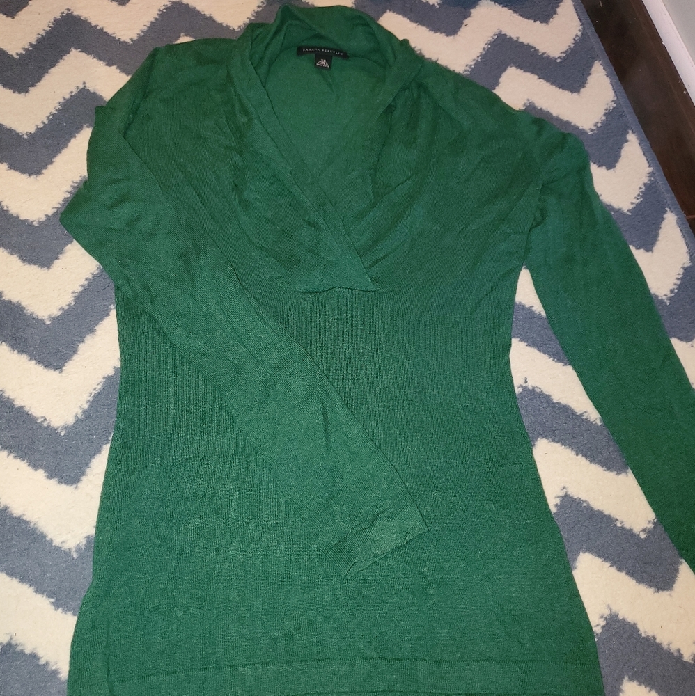 Green Banana Republic shawl neck sweater xs